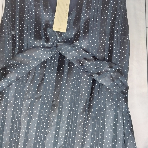 Banana Republic Pleated Tiered Sleeveless Polka Dot Dress NWT - Picture 10 of 16